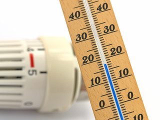 Thermometer, Thermostat, Raumtemperatur - obrazy, fototapety, plakaty