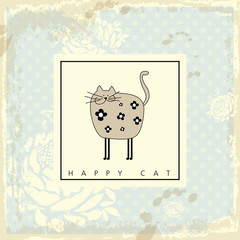 Happy cat card 