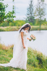 Fototapeta na wymiar Beautiful bride outdoors
