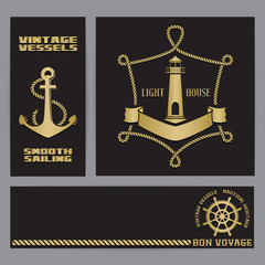Templates for flyers with nautical elements - 130111811