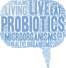 Obraz premium Probiotics Word Cloud