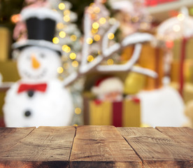 christmas table background with christmas tree,Christmas decorat