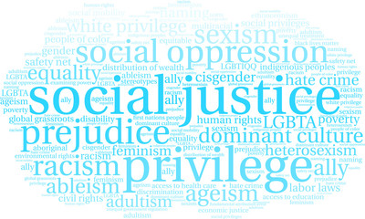 Fototapeta premium Social Justice Word Cloud