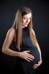 Pregnant caucasian woman