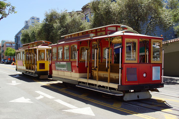 Fototapeta na wymiar antikes Cable Car San Francisco