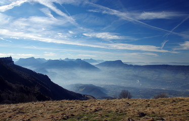 vue sur la cluse de chambéry depuis le sire