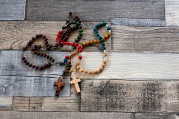 Rosary beads for man and woman - joined prayer