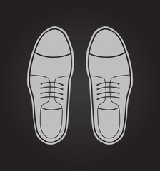 Classic men's shoes. Vector illustration