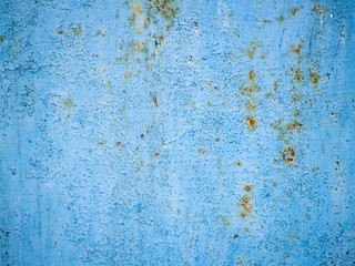 Metallic texture of blue rusty iron