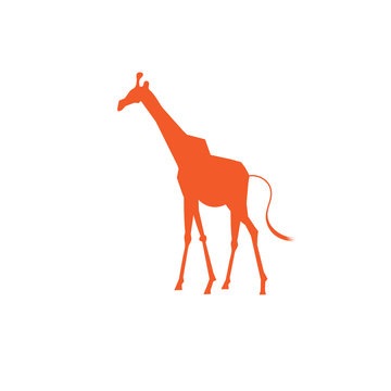Vector icon bright giraffe