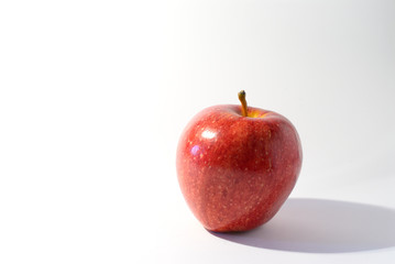 red apple on white background