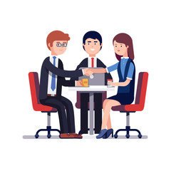 Obraz premium Successful business meeting or job interview