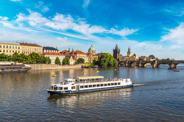 Naklejka premium Panoramic view of Prague