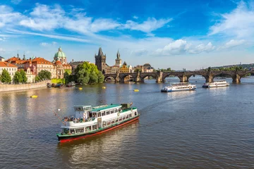 Fotobehang Panoramic view of Prague © Sergii Figurnyi