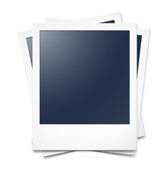 Photo frames on a white background with a realistic paper texture and shadow. Can be used to design photo albums, promo, advertising, etc. High detail vector ready for use in your design.