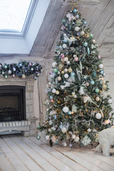 Christmas decorations, Christmas tree, gifts, new year