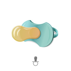Child nipple image + icon. Vector Illustration.