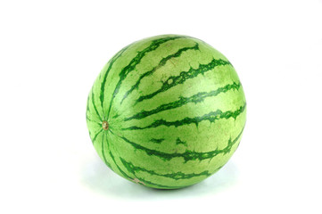 single watermelon on white background
