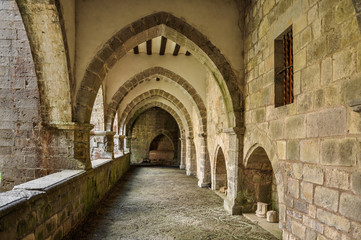 Fototapeta na wymiar Cloister of the Collegiate Church of Roncesvalles, Navarra, Spain