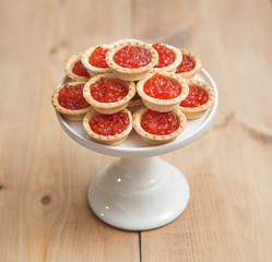 plate with red caviar