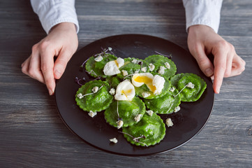 luxurious meal in a restaurant