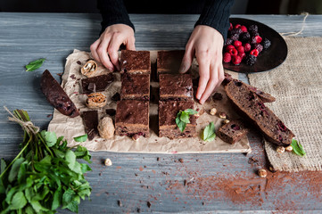 homemade chocolate brownies