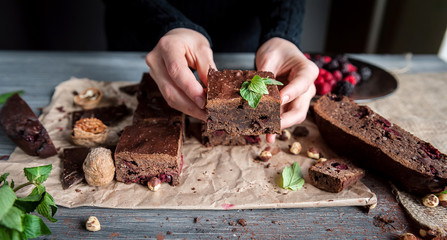 homemade chocolate brownies