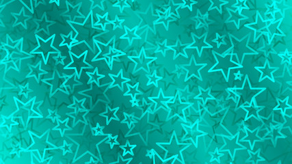 Turquoise abstract background of small stars