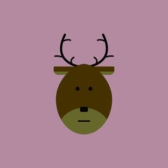 new year deer Vector illustration Christmas deer