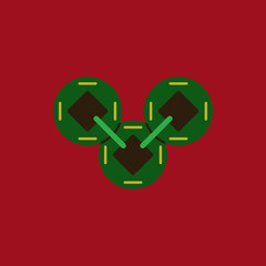 China traditional coins Vector illustration of Chinese Copper Coins in flat style