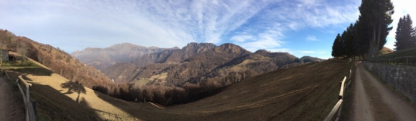mountain landscape in Italy, Valsassina