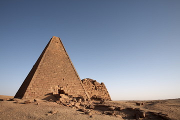 The pyramids at Jebel Barkal, used by Napatan Kings during the 3rd century BC, Karima, Sudan