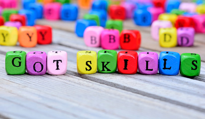 Got skills words on table