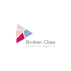 Broken glass logo