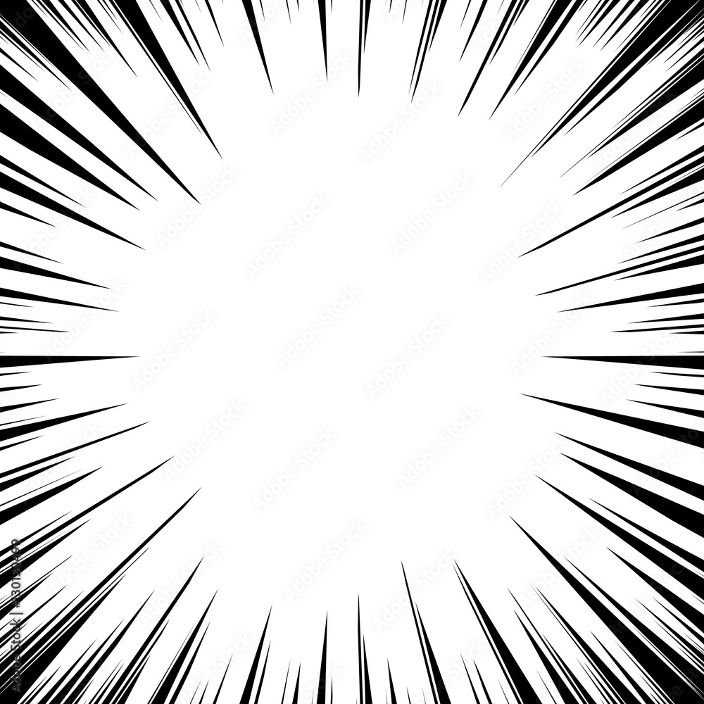 Poster abstract irregular explosion, blast effect. radial - radiating l