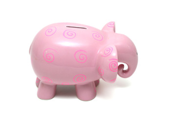 elephant bank isolated on white background