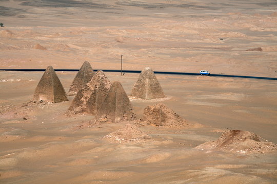 The pyramids at Jebel Barkal, used by Napatan Kings during the 3rd century BC, Karima, Sudan