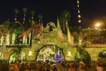 Exterior main entrance of the Historical Mission Inn