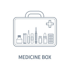 Vector medicine box concept