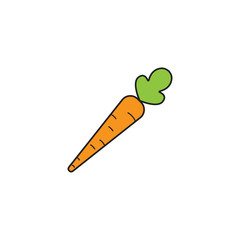 Carrot solid line icon, healthy fruit, vector graphics, a colorful linear pattern on a white background, eps 10.