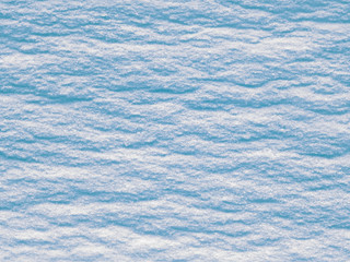 Obraz premium Blue fresh dense snow closeup. Clear snow surface texture for ba