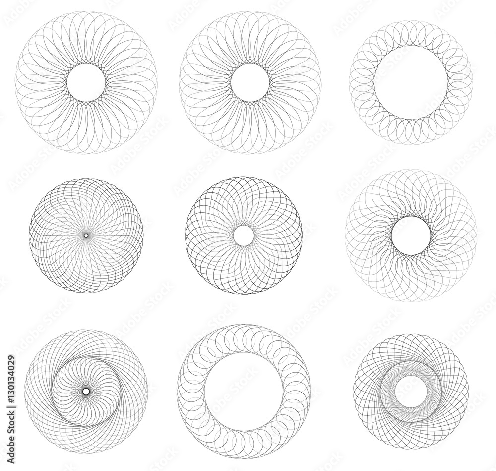 Poster geometric circle element(s). abstract circular shape