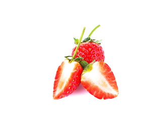 Strawberry berries on a white background