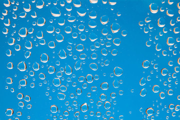 Water drops on glass