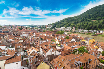 Fototapeta na wymiar Panoramic view of Heidelberg