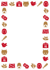 節分のアイコンフレーム素材