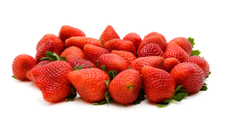 Strawberries isolated on white background