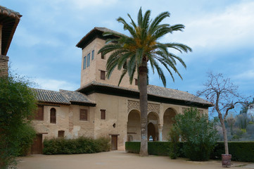 Fototapeta na wymiar Partal Palace in La Alhambra in Granada, Spain