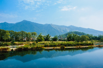 The rural and river scenery
