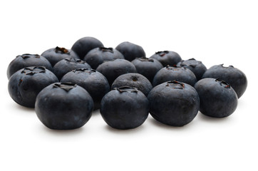 fresh blueberries isolated on white background
